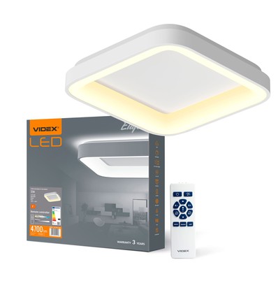 72W LED plafondlamp met afstandsbediening - Dimbaar, 2700-6000K, flicker free, witte rand