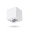 GU10 opbouwspot - Wit, 8x8x8,5 cm, IP20 binnen, zonder lichtbron