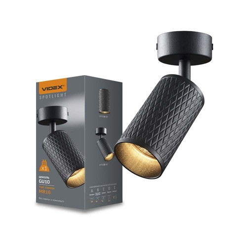 GU10 Wand/plafondspot, zwart - Prism, aluminium, IP20 binnen, zonder lichtbron