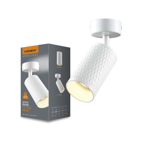 GU10 opbouwspot Grant - Wit, rond, kantelbaar, zonder lichtbron