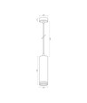 GU10 pendel railspot - Zwart, Ø5,5 cm, max. 30W, IP20 binnen, zonder lichtbron