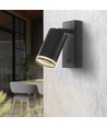 GU10 wandspot met schakelaar - Zwart, aluminium, IP20 binnen, zonder lichtbron