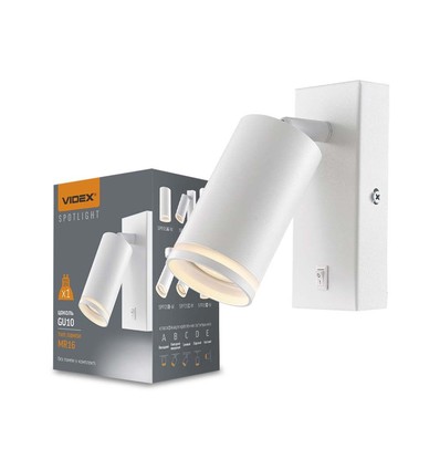 GU10 Wandspot - Wit, aluminium, IP20 binnen, zonder lichtbron
