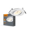 GU10 inbouwspot - Rond, wit, IP20, Zaagmaat: Ø7,5 cm, Afmetingen: Ø9,2 cm, zonder lichtbron