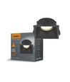 GU10 inbouwspot, vierkant - Zwart, aluminium, IP20, Gat: Ø7,7 cm, Afm: 9,2 x 9,2 cm