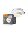 GU10 inbouwspot - Rond, wit, aluminium/keramiek, gat: Ø7,6 cm, afm: Ø9,2 cm, max 30W