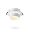 GU10 inbouwspot - Rond, wit, aluminium/keramiek, gat: Ø7,6 cm, afm: Ø9,2 cm, max 30W
