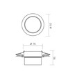 GU10 inbouwspot - Rond, wit, aluminium/keramiek, gat: Ø7,6 cm, afm: Ø9,2 cm, max 30W