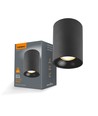 GU10 opbouwspot - Zwart, Ø9cm, hoogte 14cm, aluminium, IP20 binnen, zonder lichtbron