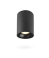 GU10 opbouwspot - Zwart, Ø9cm, hoogte 14cm, aluminium, IP20 binnen, zonder lichtbron