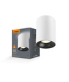 GU10 opbouwspot - Wit/Zwart, Ø9cm, hoogte 14cm, zonder lichtbron