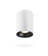 GU10 opbouwspot - Wit/Zwart, Ø9cm, hoogte 14cm, zonder lichtbron