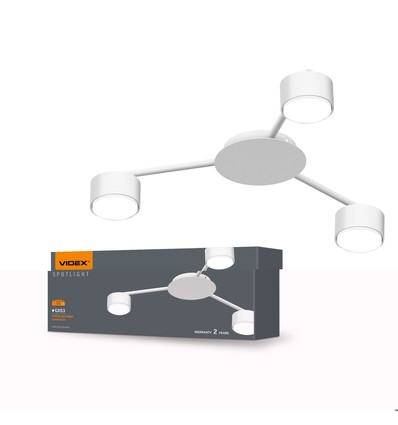 3x GX53 plafondspot - Wit, IP20, 200x85x50mm, zonder lichtbron