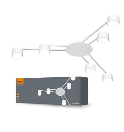 6x GX53 plafondspot - Wit, 40x20cm, IP20 binnen, zonder lichtbron