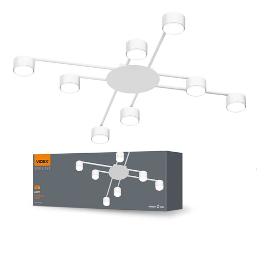 8x GX53 plafondrail, wit - RA90, IP20, voor 8 stuks GX53 lampen, zonder lichtbron
