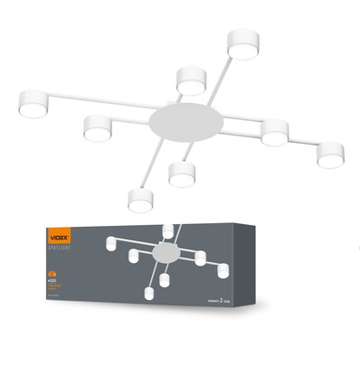 8x GX53 plafondrail, wit - RA90, IP20, voor 8 stuks GX53 lampen, zonder lichtbron