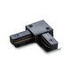 L-verbinder voor 1-fase rails - Zwart, 1F2W