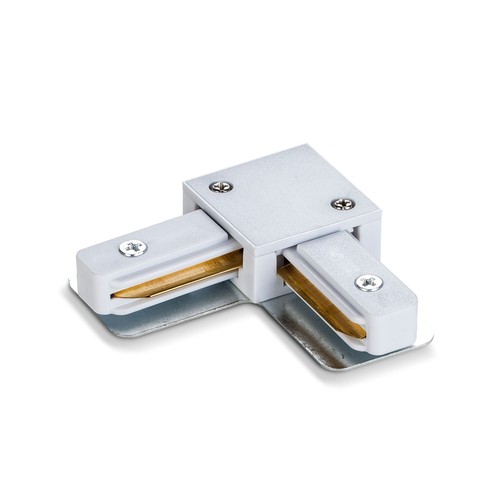 L-connector voor 1-fase rail - Wit, 1F2W