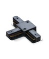 T-connector voor 1-fase rail - Zwart, 1F2W
