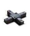 1-fase X-connector voor spanningsrail - Zwart, 1F2W