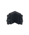 L-vormige magnetische railverbinder, zwart - 30x30x24 mm, IP22 binnen, 3 jaar garantie