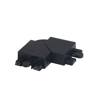 90° draaibare hoekverbinding voor magnetische rail - Zwart, L-verbinder, flexibele verbinding