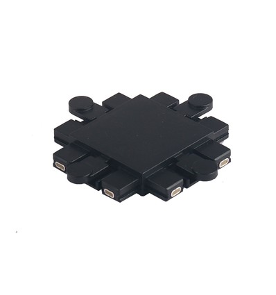 X-verbinder voor magnetisch railsysteem, 48V - Zwart, IP24, VL-TRMS-FC05B