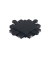 X-verbinder voor magnetisch railsysteem, 48V - Zwart, IP24, VL-TRMS-FC05B