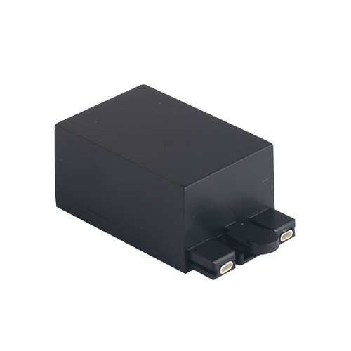 Aansluitbox voor magnetische rail, zwart - Geschikt voor 24x6mm opbouwrail