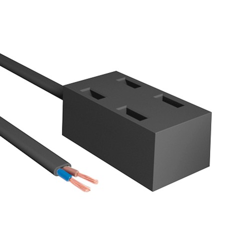 Voedingsaansluiting voor Slim magnetische rail, 48V - Zwart, aansluitbox, 3 jaar garantie