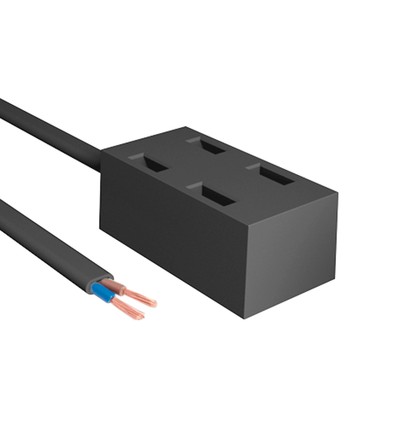 Voedingsaansluiting voor Slim magnetische rail, 48V - Zwart, aansluitbox, 3 jaar garantie