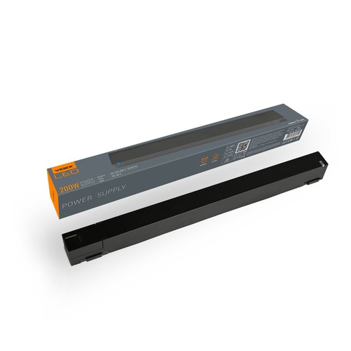 200W / 48V DC voeding voor magnetisch railsysteem - 4.2A, IP20, zwart, voor VL-TRMS rails