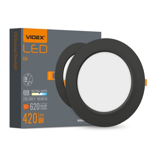 6W Ø11,8cm LED inbouwpanel - 620lm, 4000K, witte rand, flicker free