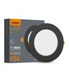 6W Ø11,8cm LED inbouwpanel - 620lm, 4000K, witte rand, flicker free