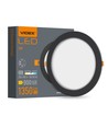 12W zwart LED inbouwpaneel - 1350lm, 4000K, Gat: Ø15 cm, 120 graden stralingshoek