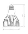 E27 30W LED kweeklamp - RA97, volledig spectrum