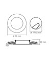 4W Ø10cm LED inbouwpanel - 4000K, geïntegreerde driver, witte rand