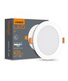 6W LED inbouwpanel - 4000K, 120°, Gat: Ø9,5-10 cm, Afm: 11,8 x 11,8 cm