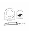 6W LED inbouwpanel - 4000K, 120°, Gat: Ø9,5-10 cm, Afm: 11,8 x 11,8 cm