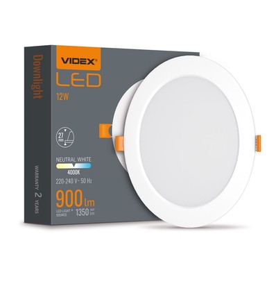 12W LED inbouwpaneel - 1350lm, 4000K, 120 graden, frameloos design, verstelbare montage