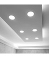 18W frameloos LED inbouwpaneel - 2100lm, 4000K, 22,2 x 22,2 cm, geïntegreerde driver, witte rand