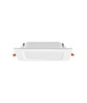 6W vierkant LED inbouwpaneel - 450lm, 4000K, witte rand, Gat: Ø9,5-10 cm, Afm: 12x12 cm