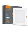 12W Vierkant LED inbouwpaneel - 4000K, Gat: 14,5 x 14,5 cm, Afm: 17,5 x 17,5 cm, witte rand