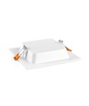12W Vierkant LED inbouwpaneel - 4000K, Gat: 14,5 x 14,5 cm, Afm: 17,5 x 17,5 cm, witte rand