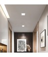 12W Vierkant LED inbouwpaneel - 4000K, Gat: 14,5 x 14,5 cm, Afm: 17,5 x 17,5 cm, witte rand