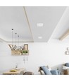 18W Vierkant frameloos LED paneel - 122lm/W, 4000K, 224x224mm, witte rand, flicker free
