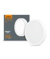 18W LED opbouwpaneel - 1400lm, 4000K, 14,2 x 14,2 cm, witte rand