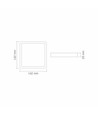12W vierkant LED opbouwpaneel - 820lm, 4000K, witte rand, 14,2 x 14,2 cm