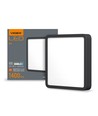 15W LED opbouwpaneel, 19,2x19,2cm - 1400lm, 4000K, zwarte rand, IP20 binnen