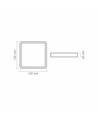 15W LED opbouwpaneel, 19,2x19,2cm - 1400lm, 4000K, zwarte rand, IP20 binnen